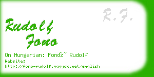 rudolf fono business card